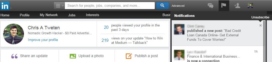 unfollowing people on LinkedIn