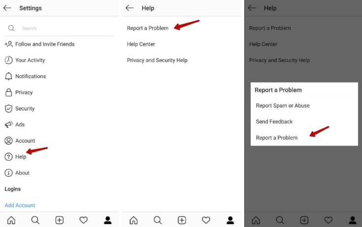 Instagram shadowban support form